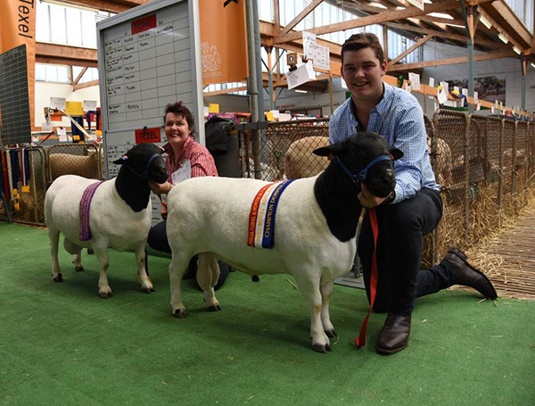 Thomas holding Simba and Tanya holding Casanova at the Adelaide Royal Show in 2018